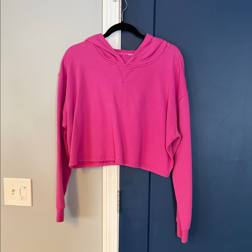 lululemon athletica Vibrant Pink Cropped Hoodie all yours size 14 euc